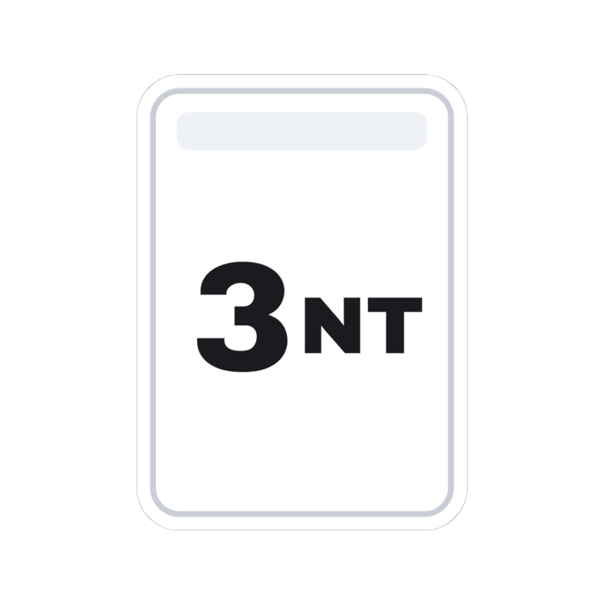 Bidding Card · 3NT Sticker