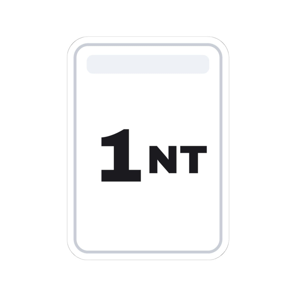 Bidding Card · 1NT Sticker