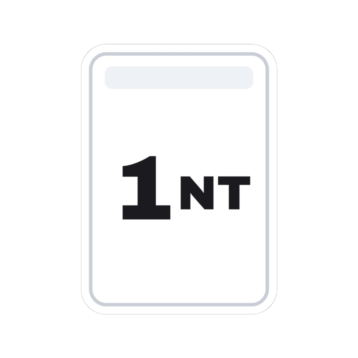 Bidding Card · 1NT Sticker