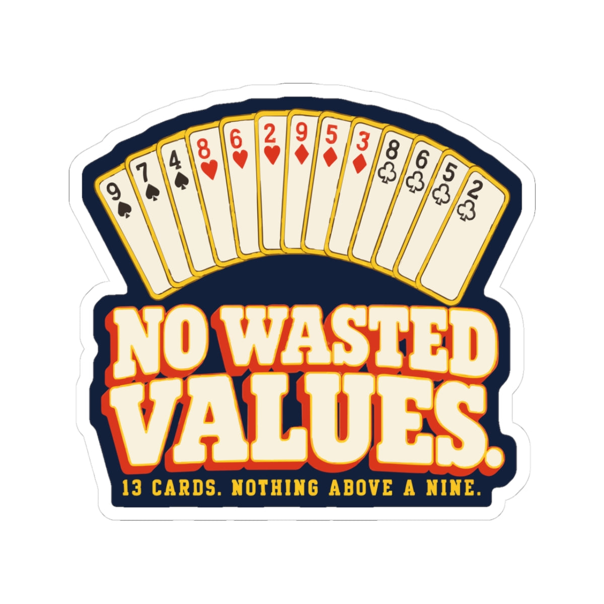 No Wasted Values Sticker