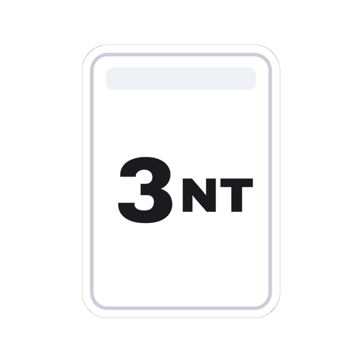 Bidding Card · 3NT Sticker